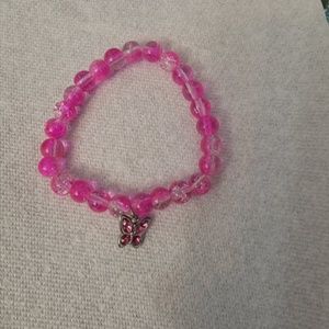 Pink beaded bracelet